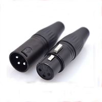 Conectores XLR Aureate China - Conectores de Audio/Video de 3/4/5 Pines Hembra/Macho para Montaje en Panel, Aleación de Zinc, 15A
