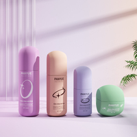 Ensemble de soins unifié en verre coloré dégradé avec flacon cosmétique pour lotion 40ml 100ml 120ml et pot de crème scellé avec joint personnalisé 50g