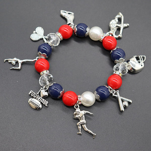 Best-seller Bracelet d'équipe de football personnalisé <span class=keywords><strong>NFL</strong></span> 32 en alliage de zinc élastique de style bohème pour hommes et femmes. pour les fêtes - Product Image 5