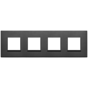 Copertura per interruttore a parete 8M Plate 2+2+2+2 Int71 Total Black, lunghezza 31 mm, larghezza 9,7 cm, altezza 1,7 cm - Product Image 1