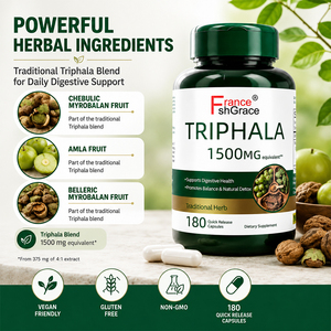 Suplemento de Extractos de Triphala de Alta Calidad con Soporte para la Digestión, el Colon y el Sistema Inmunológico, Cápsulas de Triphala - Product Image 3
