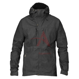 Veste matelassée d'hiver coupe-vent pour homme de haute qualité avec capuche et col montant, respirante, unie et enduite, 100 % polyester/coton - Product Image 1
