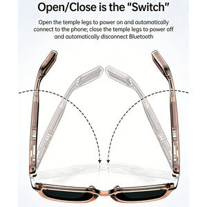 แว่นตาอัจฉริยะ G01 ตรวจวัดอัตราการเต้นของหัวใจ ควบคุมด้วยระบบสัมผัส ผู้ช่วย AI ชาร์จผ่านพอร์ต Type-C แบตเตอรี่ 105mAh สำหรับการวิ่ง - Product Image 2