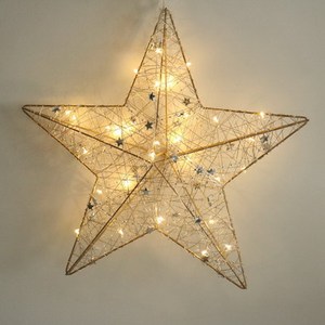 Décoration <span class=keywords><strong>de</strong></span> Noël SHUANGYUAN, <span class=keywords><strong>étoile</strong></span> <span class=keywords><strong>de</strong></span> sommet d'arbre LED <span class=keywords><strong>de</strong></span> luxe, 40 cm, fil métallique, avec lumières - Product Image 5