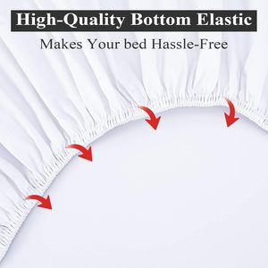 100% polyester không thấm nước nệm bảo vệ, Nữ Hoàng Vua trắng được trang bị tấm - Product Image 4