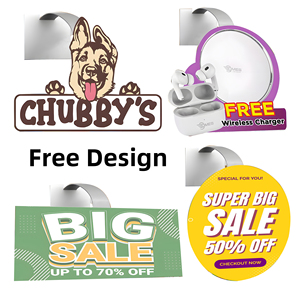 Custom PET Design Shelf Wobbler Supermarket Advertising Self-adhesive Hanging Label <b>Plastic</b> Swing <b>Strip</b> - Product Image 6
