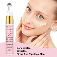 Crème Contour des Yeux Hydratante au Caféine Marque Blanche Anti-Rides Lissante Raffermissante pour Cernes, Poches et Raffermissement de la Peau