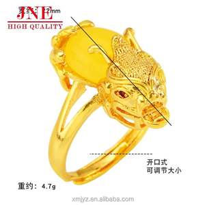 Anillo <span class=keywords><strong>de</strong></span> apertura valiente <span class=keywords><strong>de</strong></span> zafiro amarillo con microincrustaciones chapadas en oro <span class=keywords><strong>La</strong></span> joyería al por mayor <span class=keywords><strong>de</strong></span> las mujeres no se desvanece durante mucho tiempo - Product Image 5