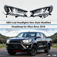 Kit de conversion de carrosserie de camionnette, systèmes d'éclairage, phares ABS+LED, nouveau style, phare modifié pour Hilux Revo 2016