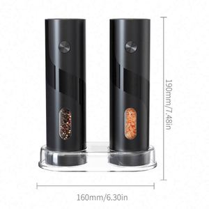 Automatic Stainless Steel Salt & <b>Pepper</b> <b>Grinder</b> Set Battery Operated Adjustable Coarseness LED Light 120ml Capacity Eco-Friendly - Product Image 1