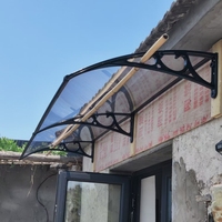 Pare-soleil extérieur Panneaux de toit en polycarbonate transparents et robustes Pare-soleil Pare-soleil en forme de parapluie
