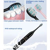 Cepillo de Dientes Eléctrico Sónico Inteligente Smileviva 2026 IPX8, Plegable, 4 Modos, Motor de Levitación Magnética, Carga Directa USB, DuPont