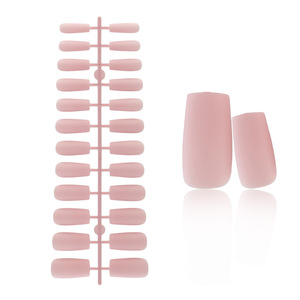<span class=keywords><strong>Uñas</strong></span> Postizas Premium de 24 Piezas, Mate, Cuadradas, de Color Sólido, sin Acabado, con Adhesivo Completo, para Uso Transfronterizo - Product Image 1