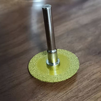 Disco de diamante de 40/50 mm con soldadura al vacío para corte de azulejos, mini esculturas, grabado y corte de granito, cerámica y piedra.