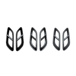 Embouts d'échappement pour Mercedes-Benz C236 2024+ Coupé, texture fibre de carbone, noir piano, argent électroplaqué, autocollants adhésifs - Product Image 4