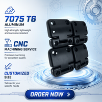 Pièces CNC de précision personnalisées en aluminium 7075, charnières de porte avant et arrière pour voiture