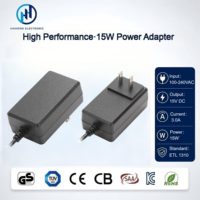 Adaptateur secteur 5V 3A 12W à 6 protections, prise murale US, transformateur noir mat de qualité supérieure pour caméra CCTV, routeur, utilisation sécurisée