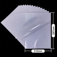 Papier autocollant transparent imprimable A4, résistant à l'eau, pour imprimante jet d'encre, feuilles entières, autocollants en vinyle transparent