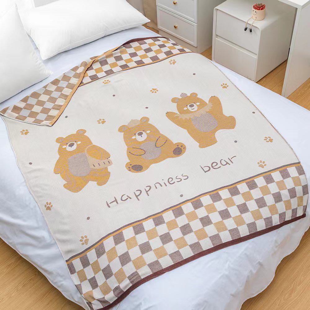 Kids Bamboo Fiber Throw Blanket Naturally Cool, Ultra-Soft & Breathable For Nap, Bed & Travel