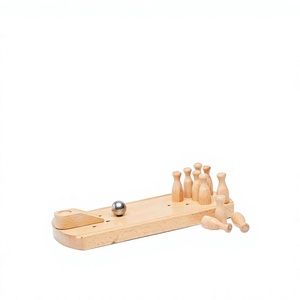 Juego de Bolos de Madera Decorativo, Regalo Ecológico para Niños, Juego de Interior, Precio Económico - Product Image 1