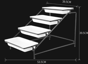 Bandeja de cerámica <span class=keywords><strong>Rectangular</strong></span> de 3 niveles, fábrica OEM, a la venta - Product Image 5