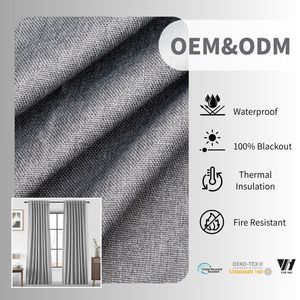 Rideaux occultants 100% imperméables et ignifuges en <span class=keywords><strong>tissu</strong></span> Oxford tissé 100% polyester enduit PA 3 couches, vente en gros OEM/ODM - Product Image 1