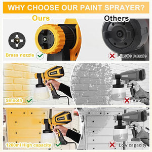 Pistolet de pulvérisation électrique portatif Santwell SSG-SG-015 700W, 1200ml, sans air, avec buse réglable pour meubles, murs et portes - Product Image 4