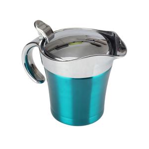 Carafe à sauce en acier inoxydable de 450 ml avec couvercle – Pichet à sauce à double isolation pour sauces chaudes et froides - Product Image 5