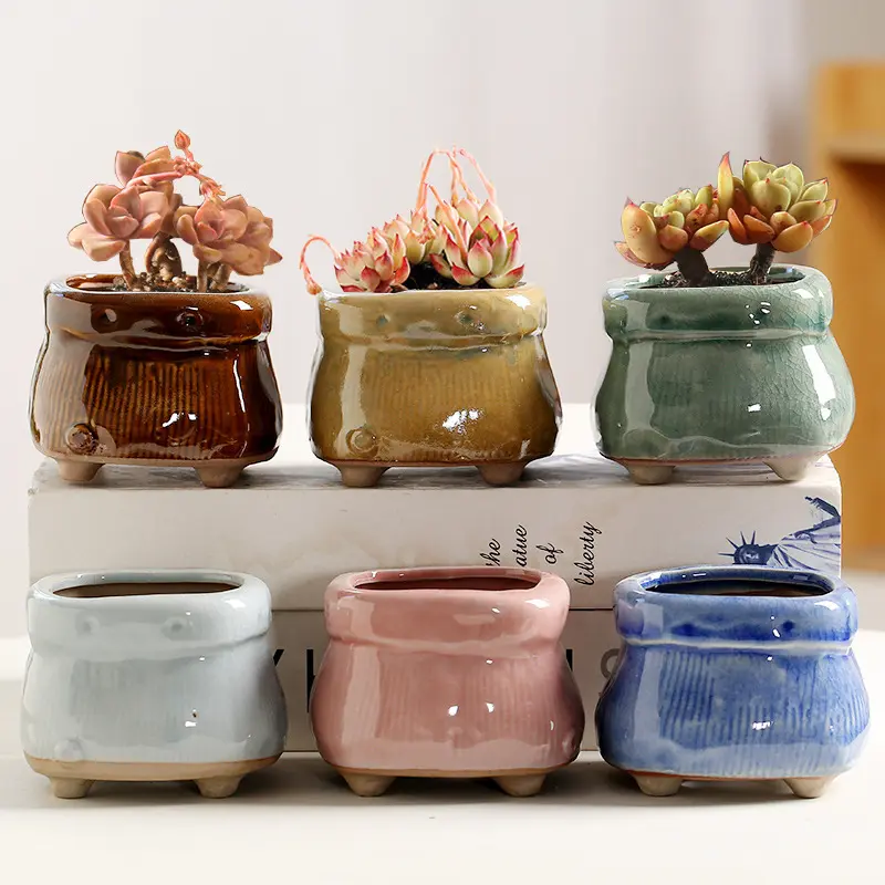American Country Style Small Succulent Pot For Green Planting Home Balcony Decoration