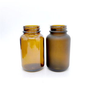 Bột Jar 60ml hổ phách thủy tinh đóng gói chai 8 oz. (250 CC) thẳng mặt Jar thuốc viên nang protein bột chai thủy tinh với vít cap - Product Image 4