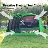 Offre Spéciale vert auvent Gazebo Camping étanche fête de famille plage en plein air 10 personnes un salon Tunnel tente gonflable