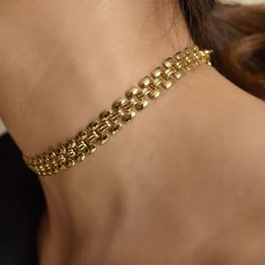 Collares de Moda 2026, Joyería de Acero Inoxidable 316L, Chapado en Oro PVD de 18k, Collar de Cadena con Eslabones de Reloj, Dorado para Mujer - Product Image 2