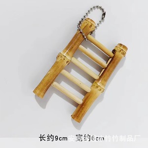 Porte-clés en bambou fait main, pendentif pour clés de voiture, cadeau pour couple, accessoire créatif - Product Image 3