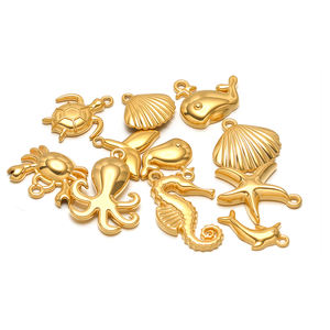 Nieuwe mode zeepaardje krab octopus schelpdieren walvis bedels roestvrijstalen bedels voor het maken van sieraden DIY ketting armband onderdelen - Product Image 4