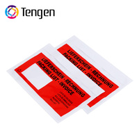 Étiquette auto-adhésive pour expédition, sachets d'étiquettes adhésives biodégradables, haute qualité, rouge pour liste d'emballage, enveloppe