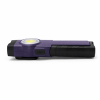 Lampe de travail multifonction COB alimentée par batterie 2000 mAh, lampe d'inspection LED, pointeur laser rouge et bleu, avertissement sonore, portable pour atelier