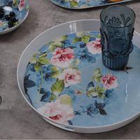 Steak Floral Design Multicolore Plat Écologique Personnalisé 11 pouces Couverts Plante Motif Dîner Assiettes En Mélamine