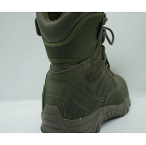 รองเท้าบูทหนังวัวแท้สีดำเขียว TSB10 แบบหุ้มข้อสูง พร้อมซิปด้านข้าง สำหรับงานหนัก รองเท้าคอมแบท Delta Aisaon - Product Image 2