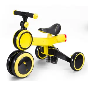 户外运动儿童三轮滑板车耐磨TPR橡胶覆盖滑轮高度可调电动滑板车