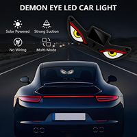Lampe d'ambiance décorative LED yeux de démon solaires, rechargeable Type-C, yeux animés pour voiture, SUV, camions, fourgonnettes