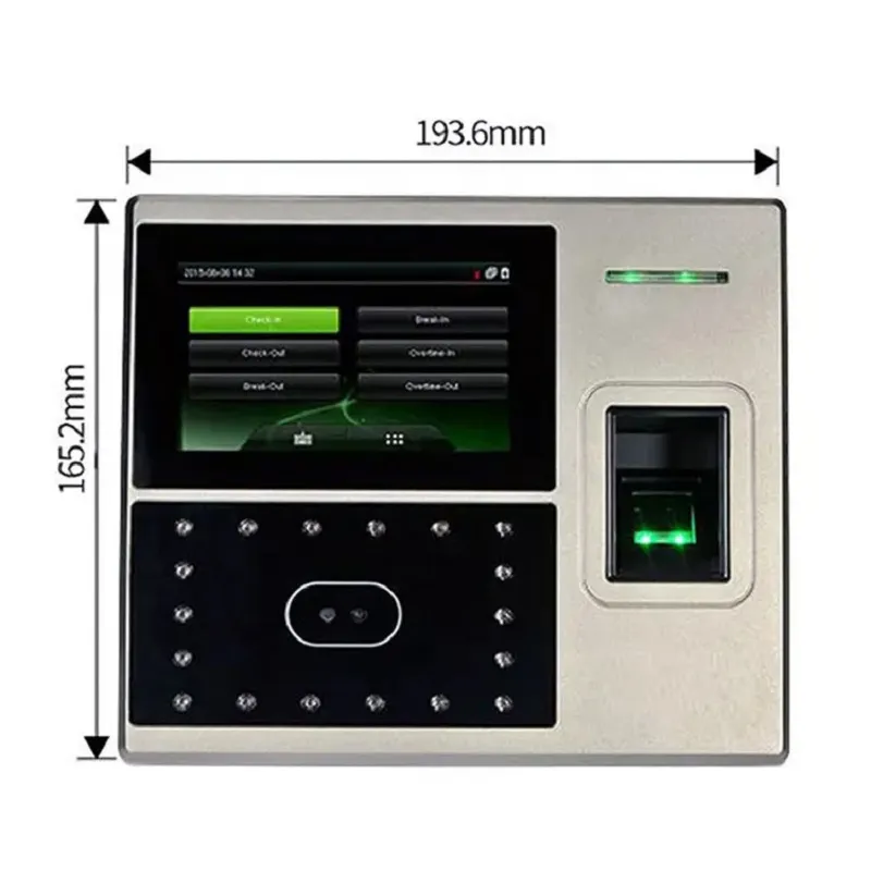 बॉयोमीट्रिक चेहरे की पहचान समय उपस्थिति समय घड़ी के साथ आईडी कार्ड ZK uFace800 सुरक्षा फिंगरप्रिंट दरवाजा अभिगम नियंत्रण प्रणाली