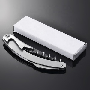 Đa chức năng phẳng kim loại thép không gỉ Bar công cụ giá thấp rượu vang corkscrew với biểu tượng tùy chỉnh - Product Image 3