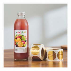 Pas cher prix rond noir et or feuille jolies choses à l'intérieur autocollant - Product Image 5