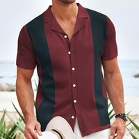 Individueller Slim-Cardigan Herren gestricktes T-Shirt lässig sexy Revers Geschäft Strick Herren Polo-Shirts