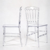Chaises en résine PC transparente, design moderne, empilables, pliables, pour extérieur, appartement, sous-sol, hôtel, hôpital, salon