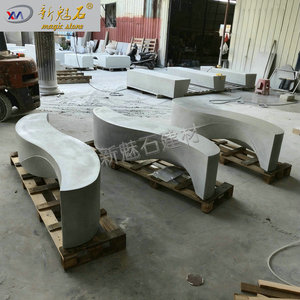 New Magic Stone Grc <b>Cement</b> Irregular Art Stool 3Cm Thickness Modern Minimalist Landscape Bench Customized Size - Product Image 2