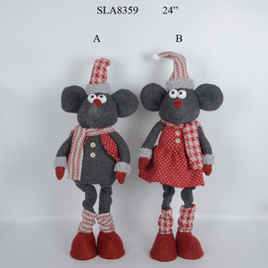 Wholesale Price Plush Christmas <strong>Mouse</strong> Stuffed Animal Rat <strong>Ornament</strong> - Product Image 2