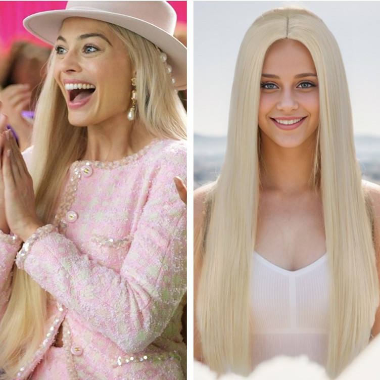 สไตล์ผมตรงส่วนตรงกลาง