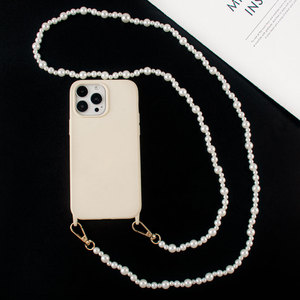 Cordon de téléphone personnalisable en perles avec chaîne, pour <span class=keywords><strong>coque</strong></span> <span class=keywords><strong>iPhone</strong></span> 15/16/17, anti-perte, design tendance à porter en bandoulière, installation facile - Product Image 2