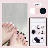 J191 Faux ongles artificiels orteil Nail Art personnalisé luxe mat Faux ongles à presser naturel long cercueil acrylique